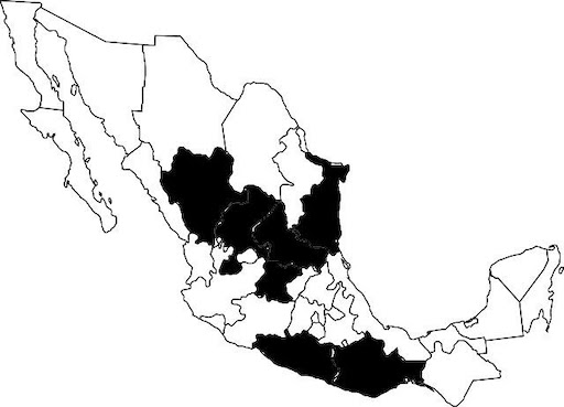 mapa de mexico donde se produce mezcal